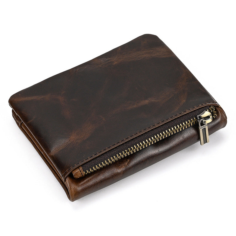 1064 genuine leather fold wallet