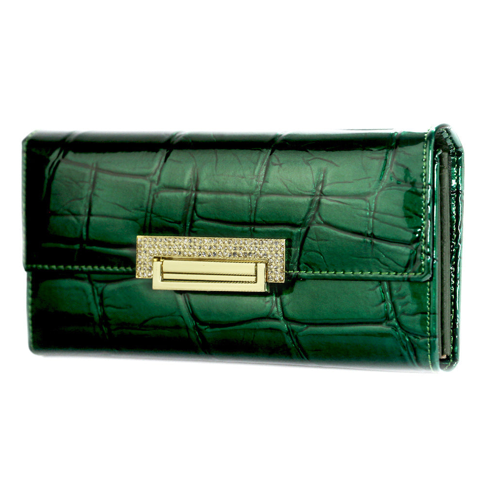 1096 Patent leather wallet card holder