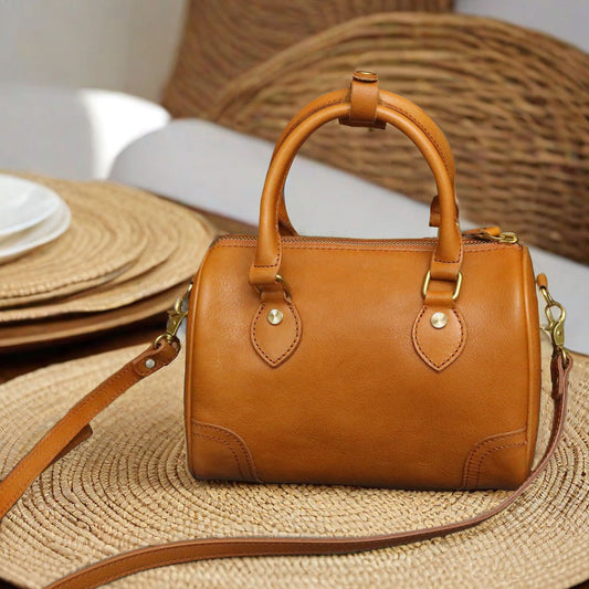 1660 women genuine leather boston handbag