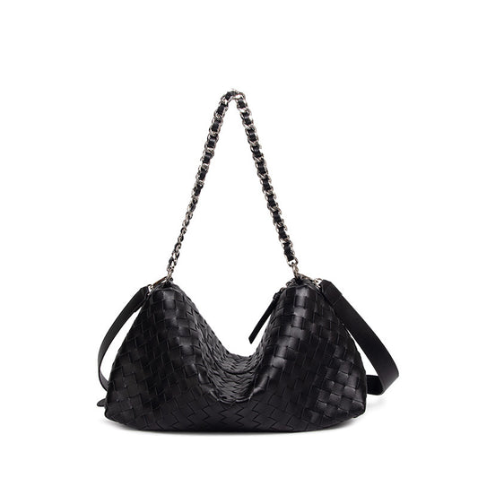 1885 handmade knit chain shoulder bag