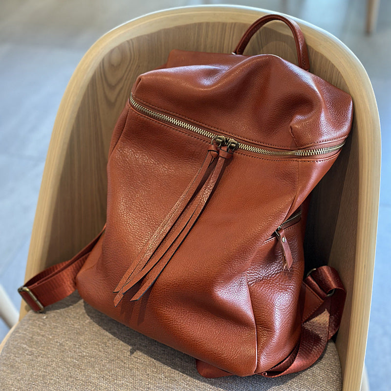 1946 vintage leather backpack