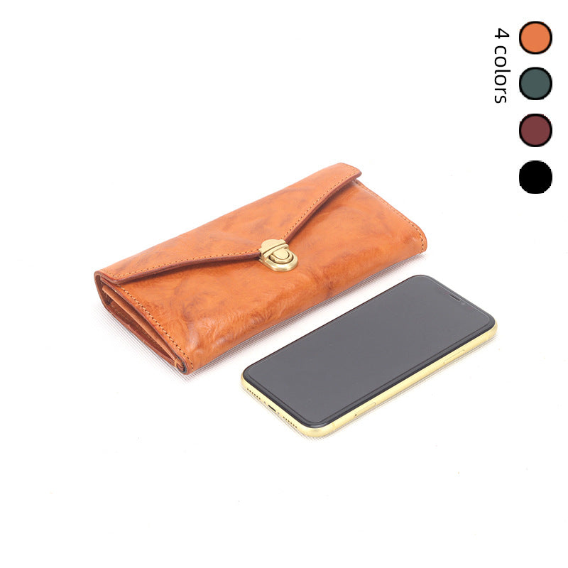 300 clasp leather purse