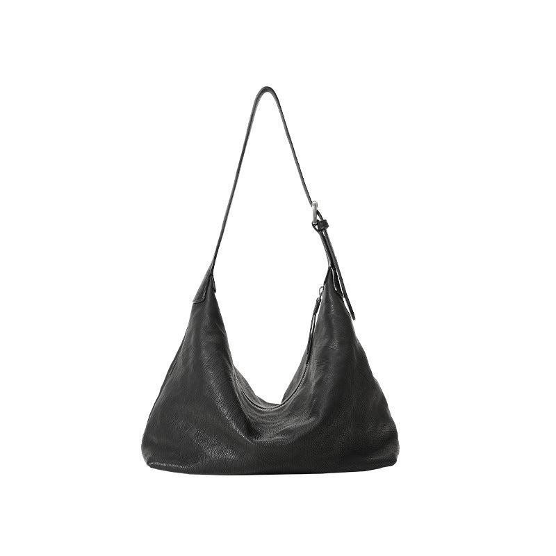 1636 Casual leather large hobo bag for women