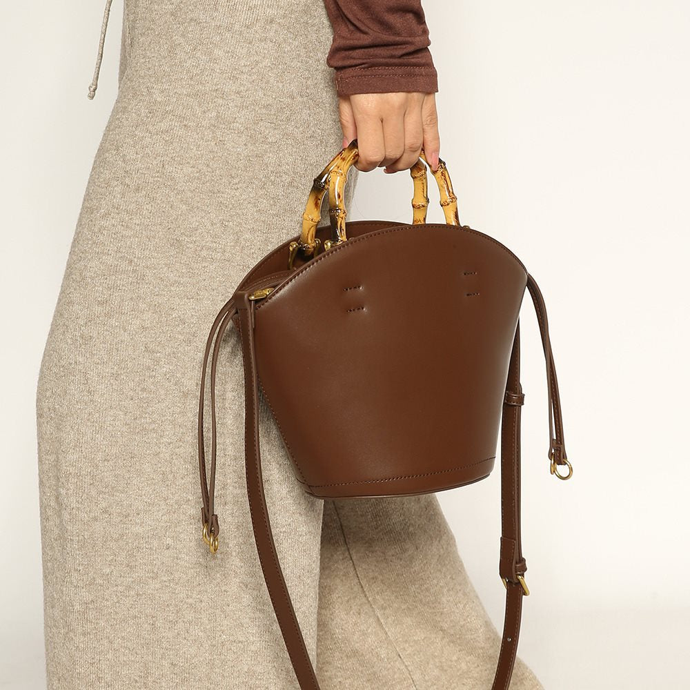 1001 bamboo handle bucket bag