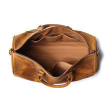 2384 Genuine leather large travel holdall