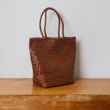2683 woven leather women's handbag