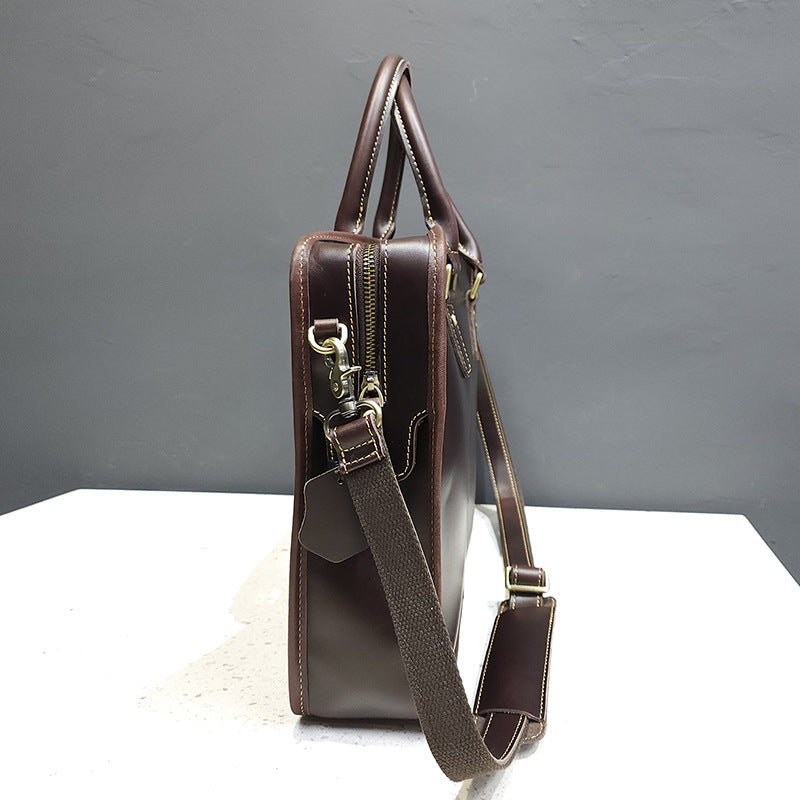 2367 calf skin casual briefcase