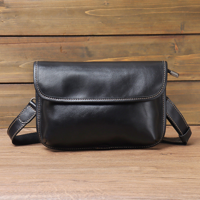 2366 vintage cow leather men's messenger bag