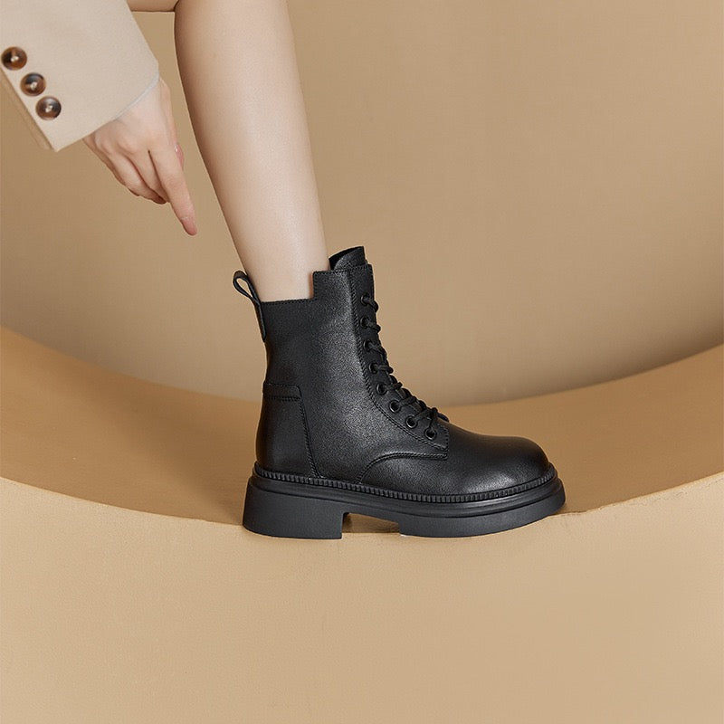 3470 genuine leather ankle boots