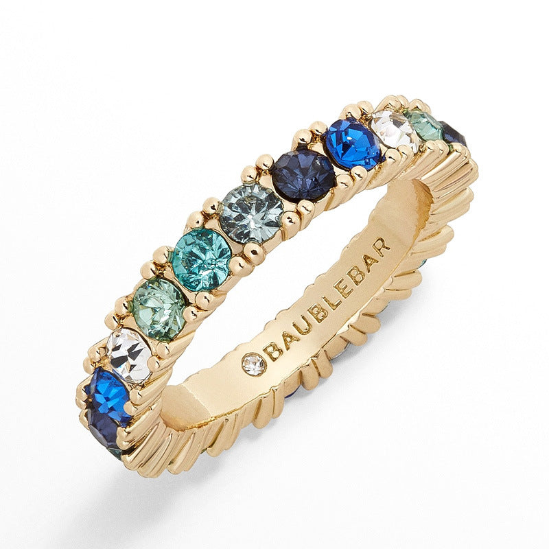 1640 fashion colorful rhinestone ring for women