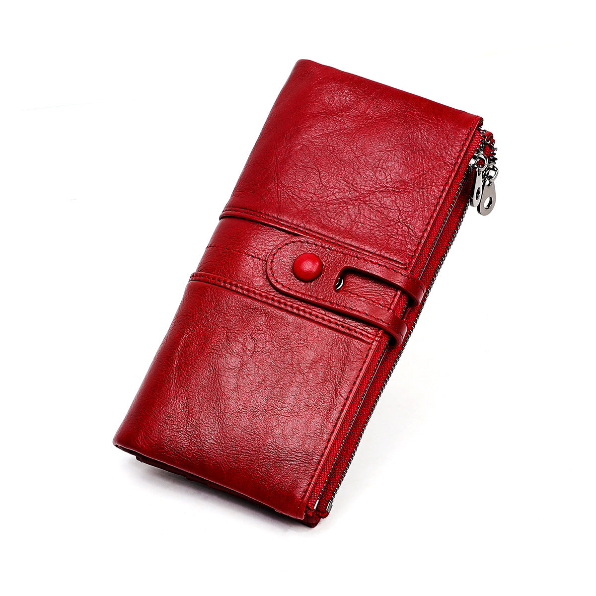 1613 genuine leather 3 fold women wallet card holder