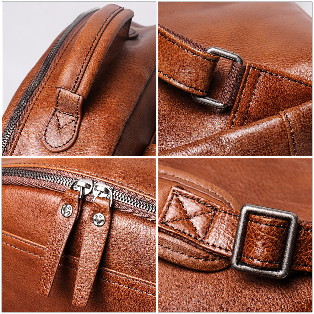 1463 genuine leather vintage large backpack