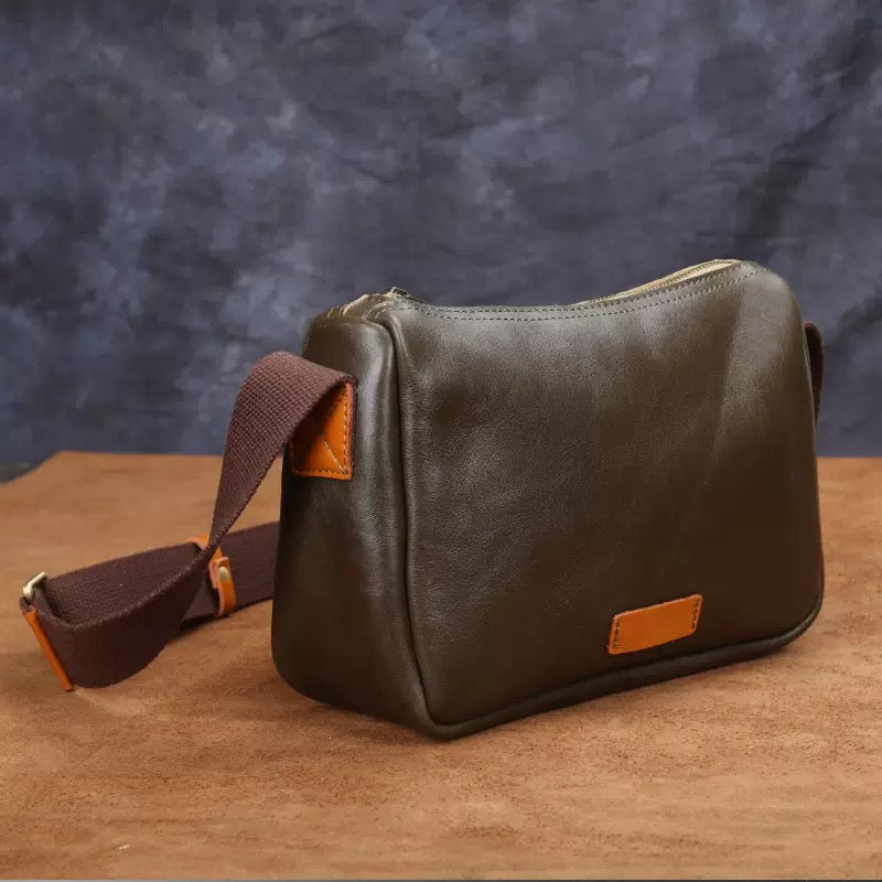 4149 genuine leather men's crossbody bag
