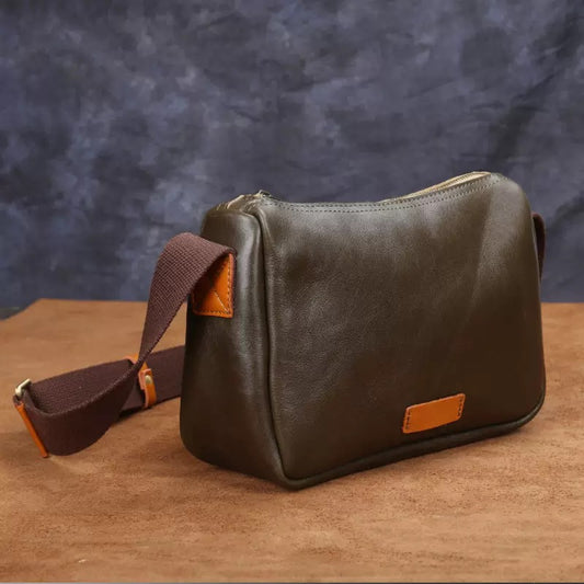 4149 genuine leather men's crossbody bag
