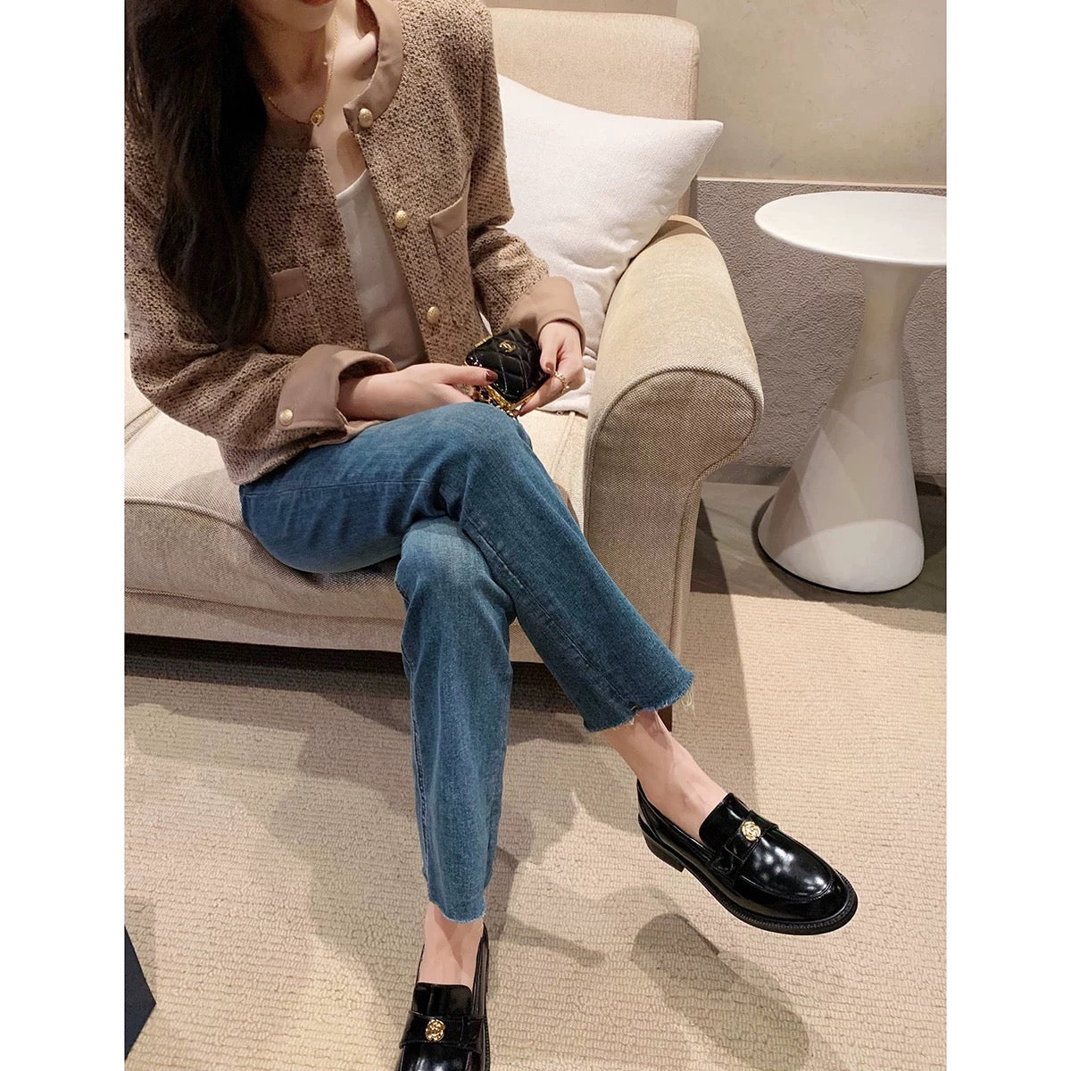4380 patent leather loafer