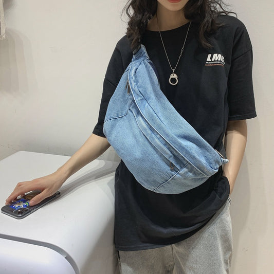 1793 large denim chest bag