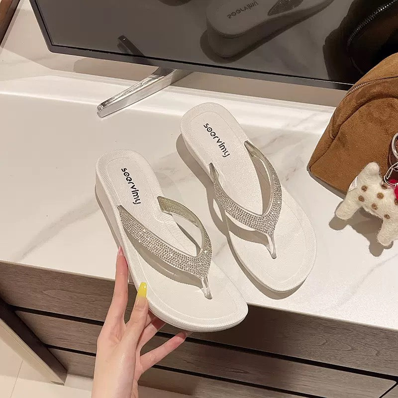 4053 rhinestone flip flop