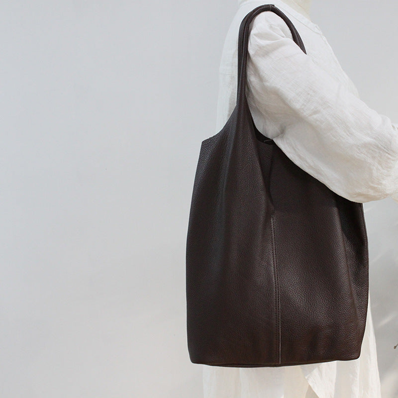 247 genuine leather large shoulder bag