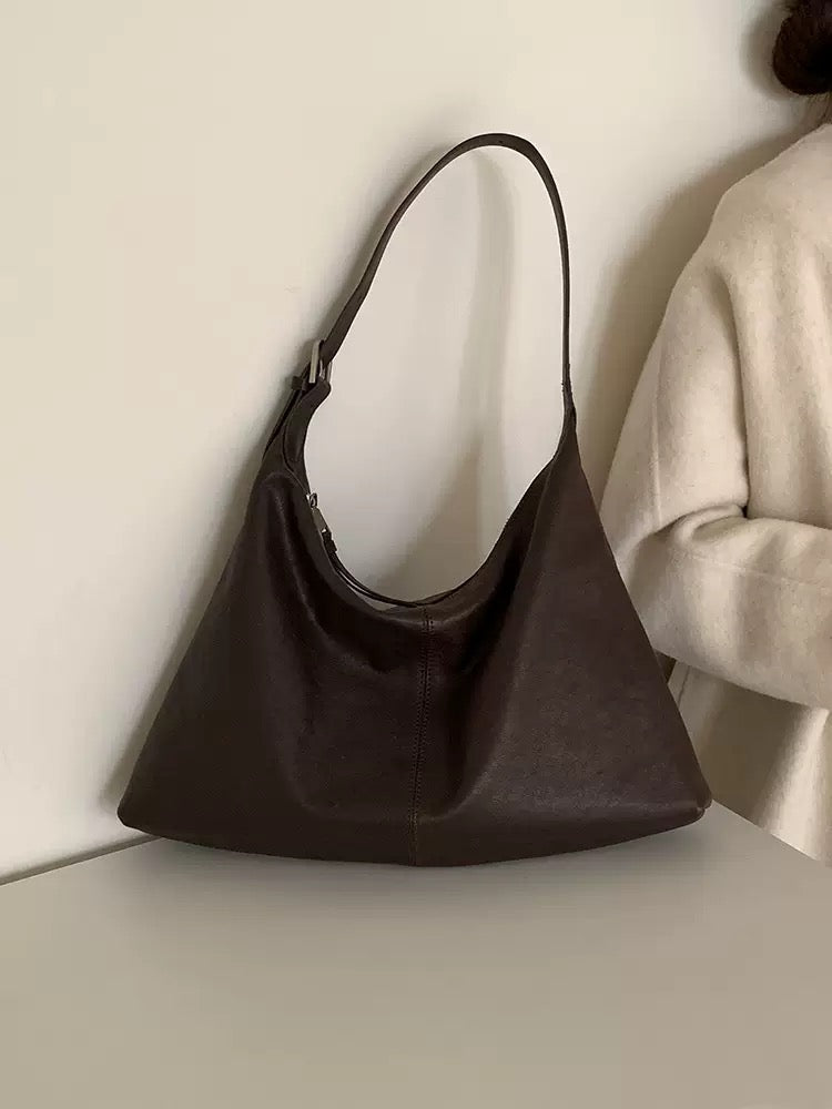 3676 genuine leather large hobo