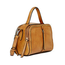 2255 solid square rivet handbag
