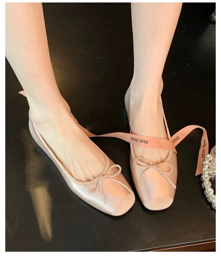 4400 genuine leather flats