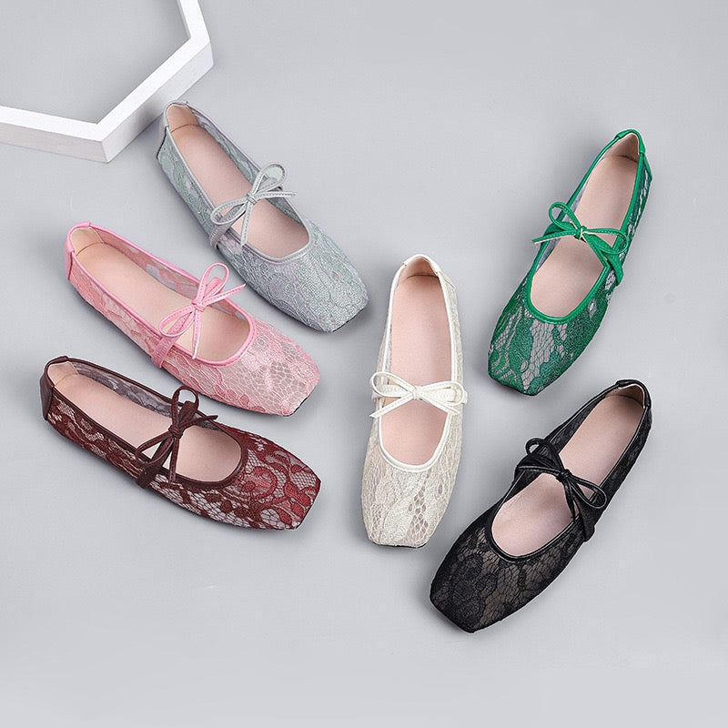 4452 fashionable cut-out flats