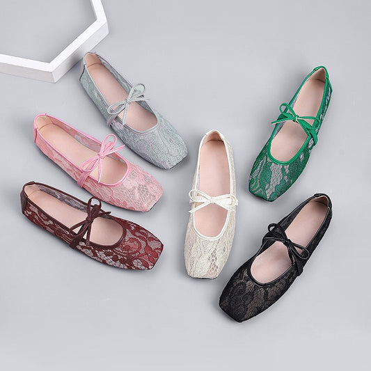 4452 fashionable cut-out flats
