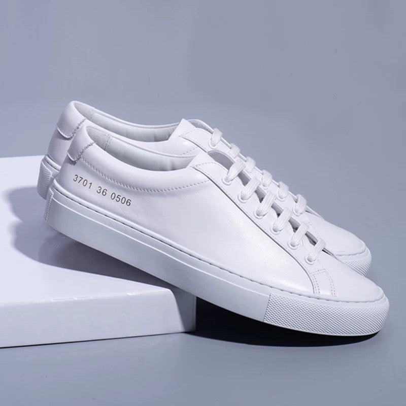 4488 genuine leather white sneaker