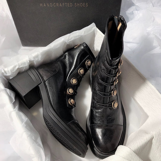 5026 genuine leather ankle boots