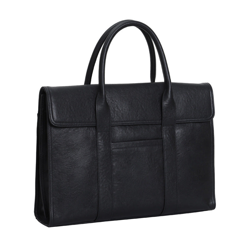2017 cowhide men's briefcase