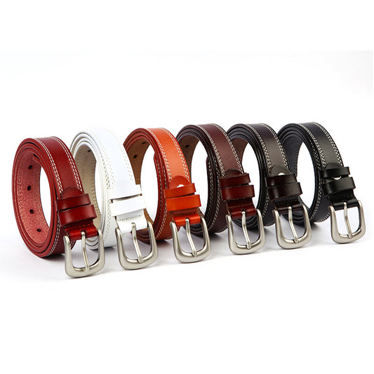1347 casual women's belt metal buckle solid waist belts