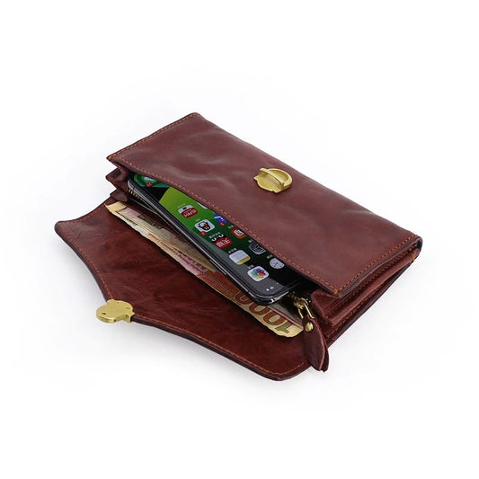 5042 genuine leather women clutch