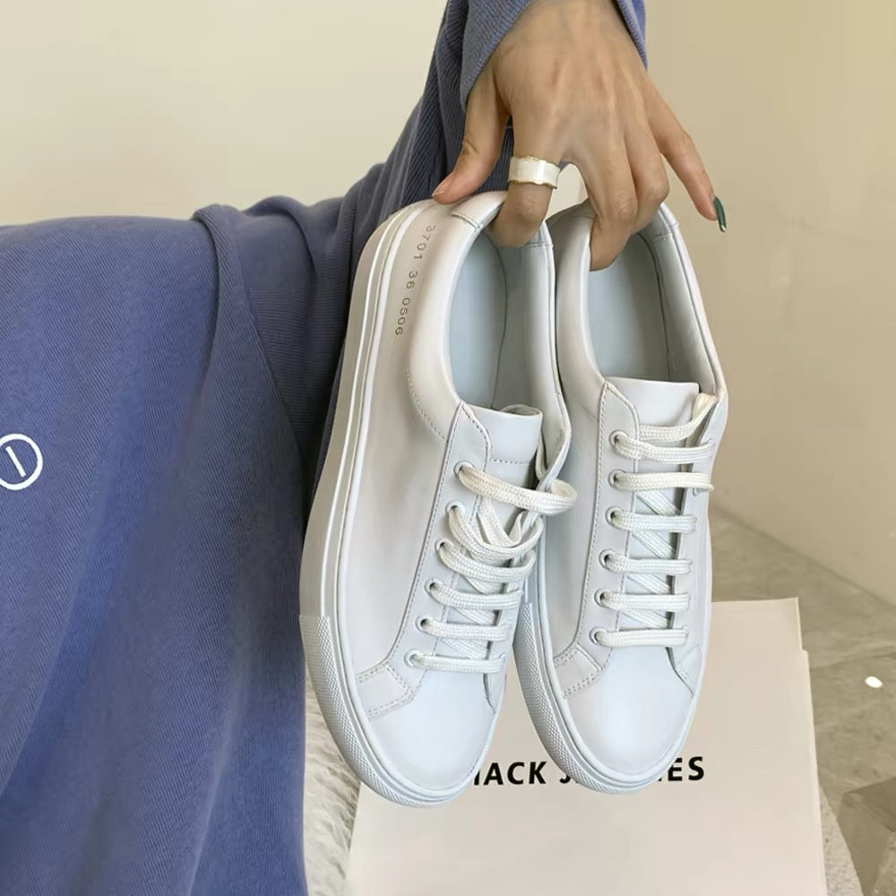 4488 genuine leather white sneaker