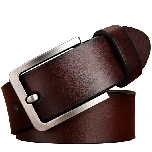 767 men's leather belt metal buckle