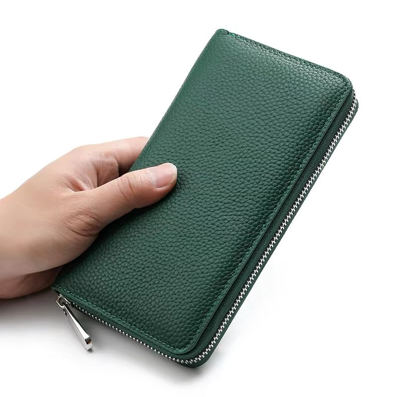 4406 genuine leather long wallet