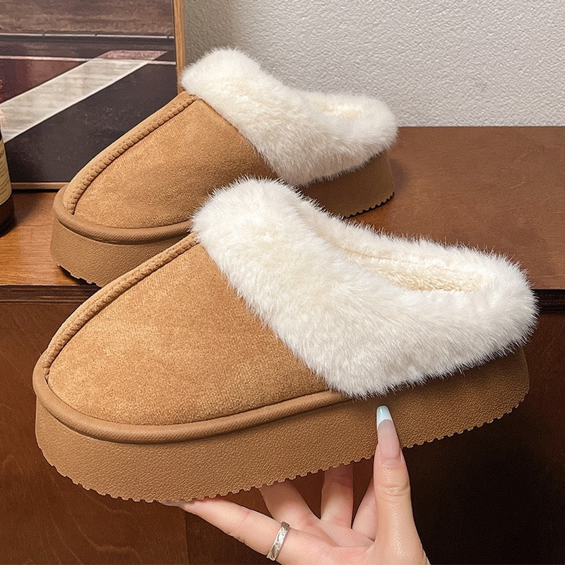 4109 Faux Fur-Lined Slipper Boots