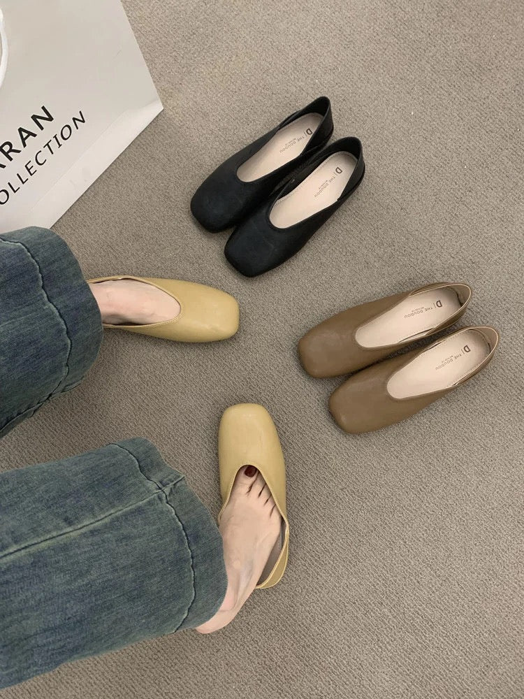 5132 genuine leather mules