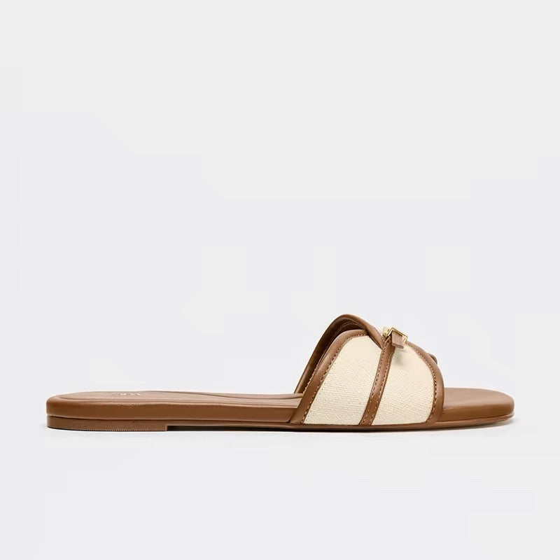 4384 genuine leather casual slippers