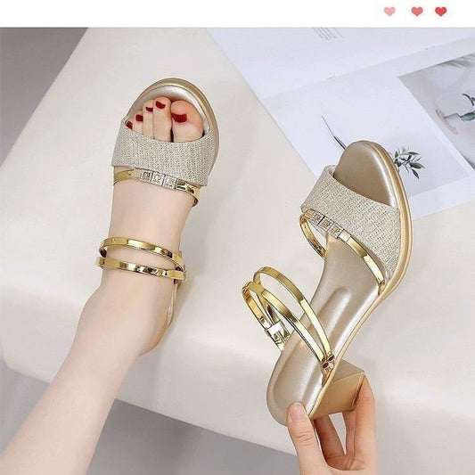 4686 fashionable peep-toe sandals