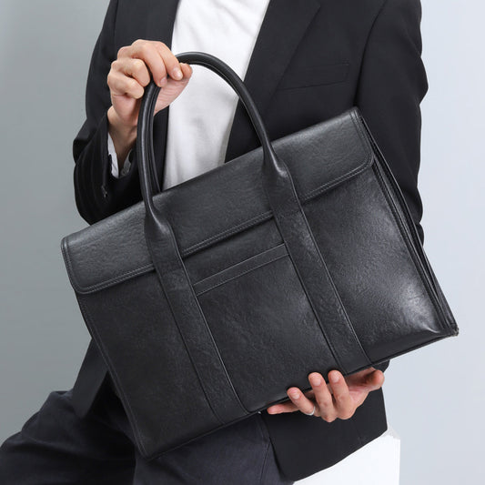 2017 cowhide men's briefcase
