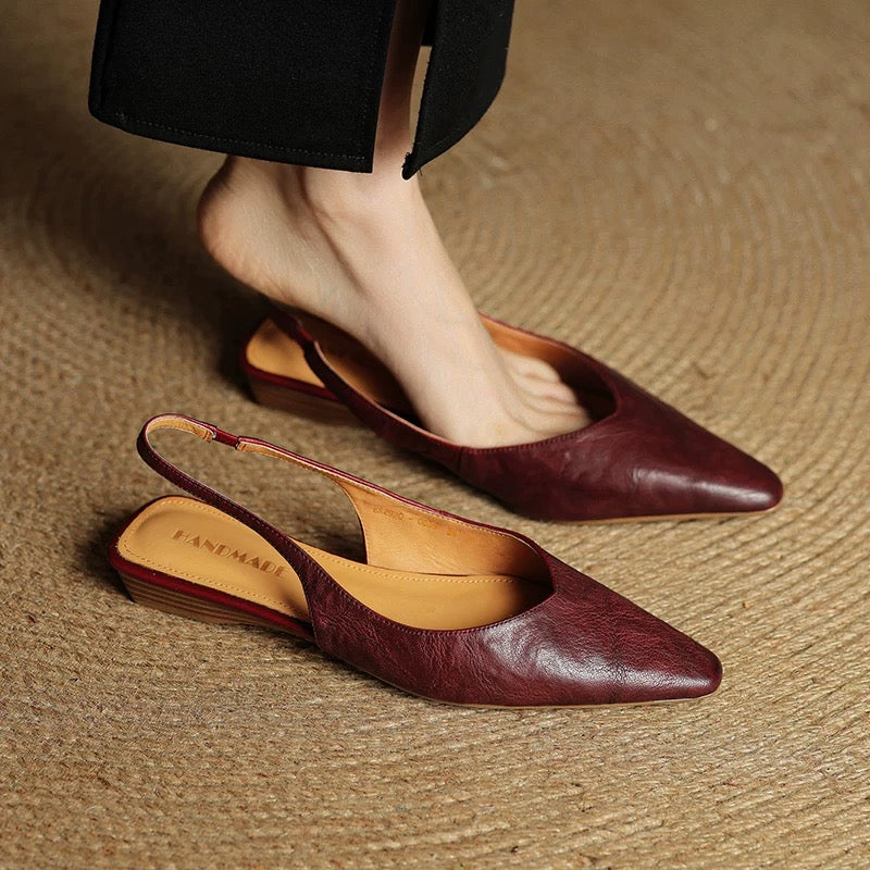 4732 genuine leather flats
