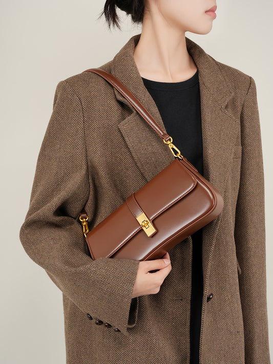 1488 leather baguette handbag