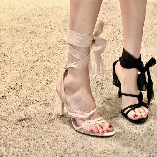 4842 lace up high heel sandal