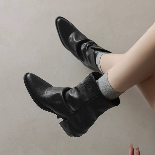 4990 genuine leather women boots