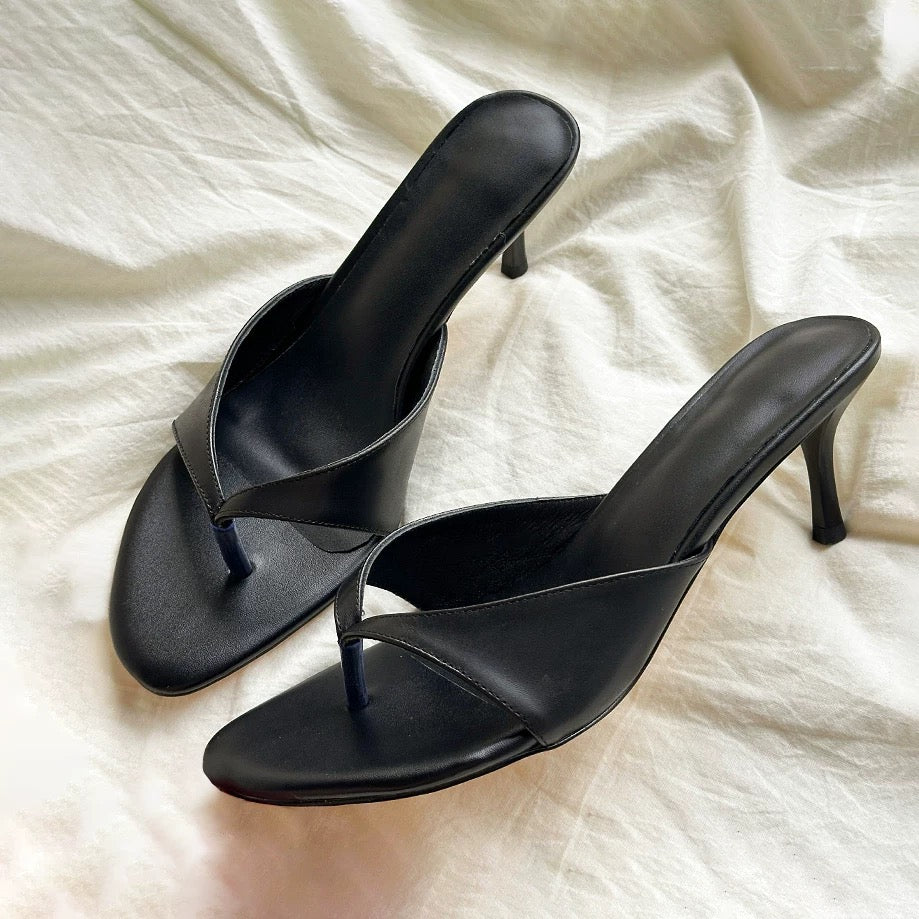 4571 genuine leather women slides
