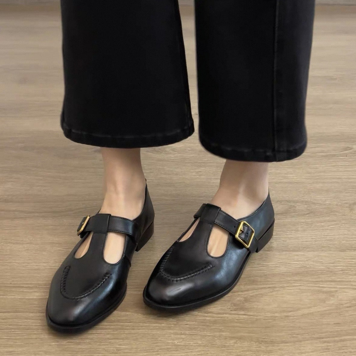 3893 Fashion Genuine Leather Mary Jane Women's Shoes