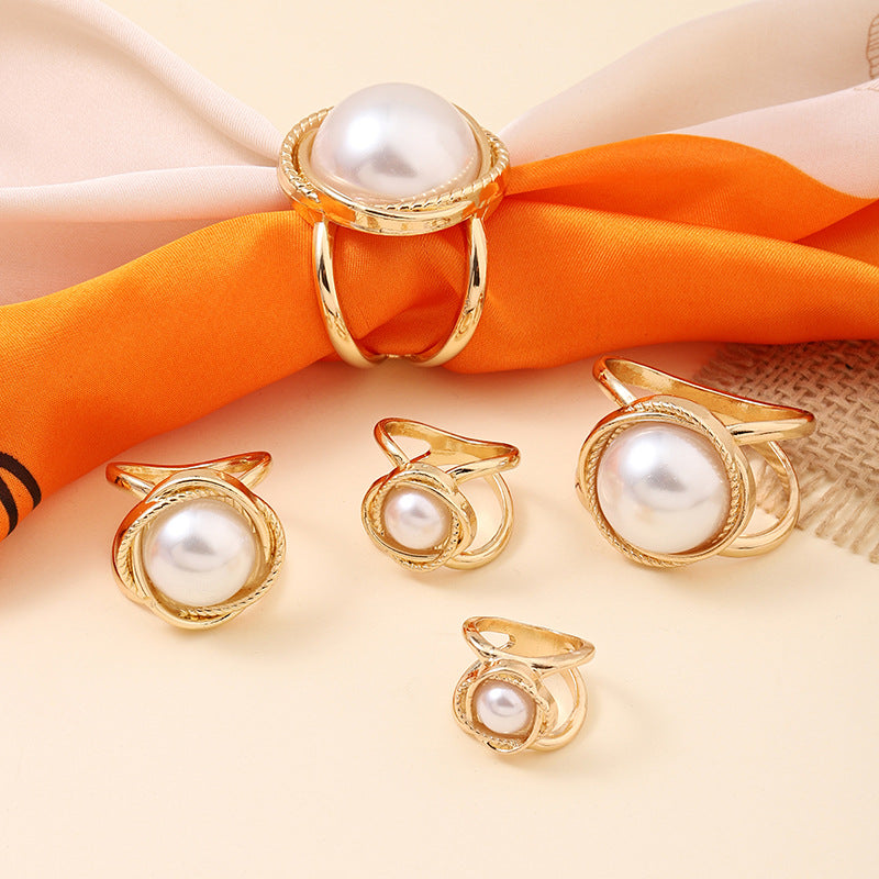 3870Fashionable silk scarf ring