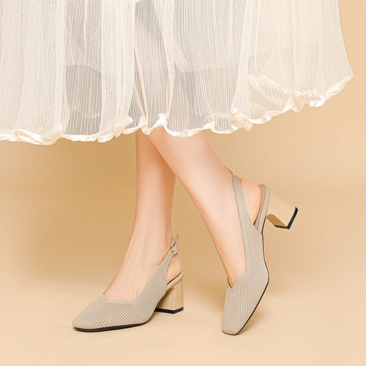 4344 Chic Pointed Toe Slingback Sandals