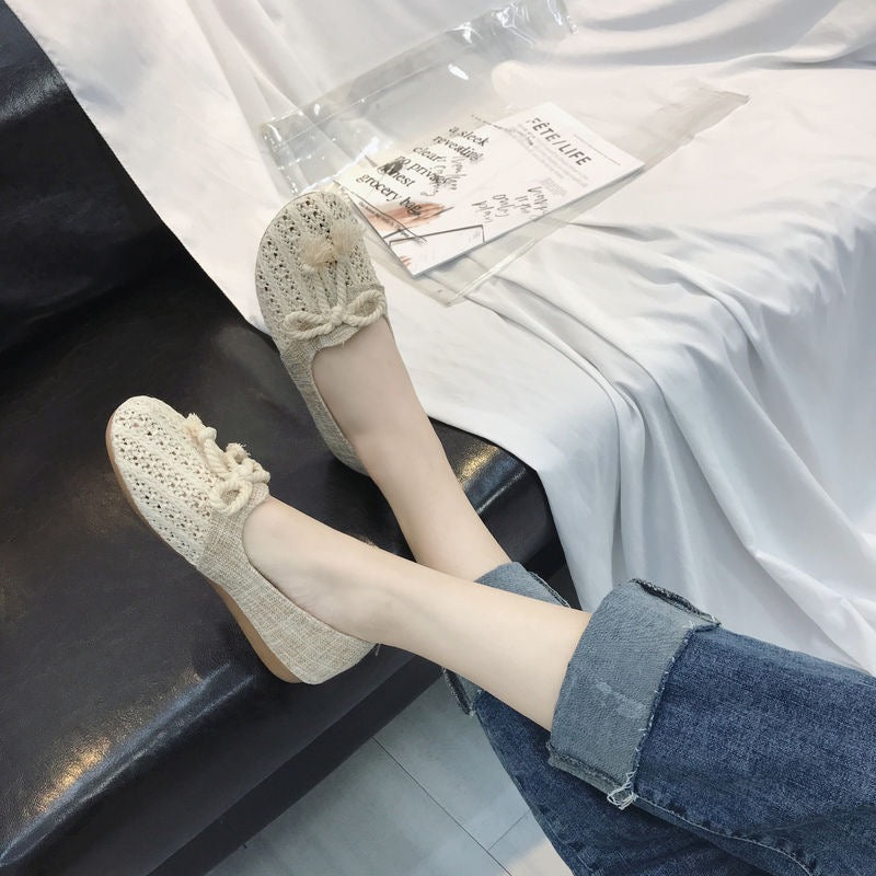 4254 Rope-soled flats