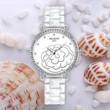2238 ceramic rhinestone quartz watch